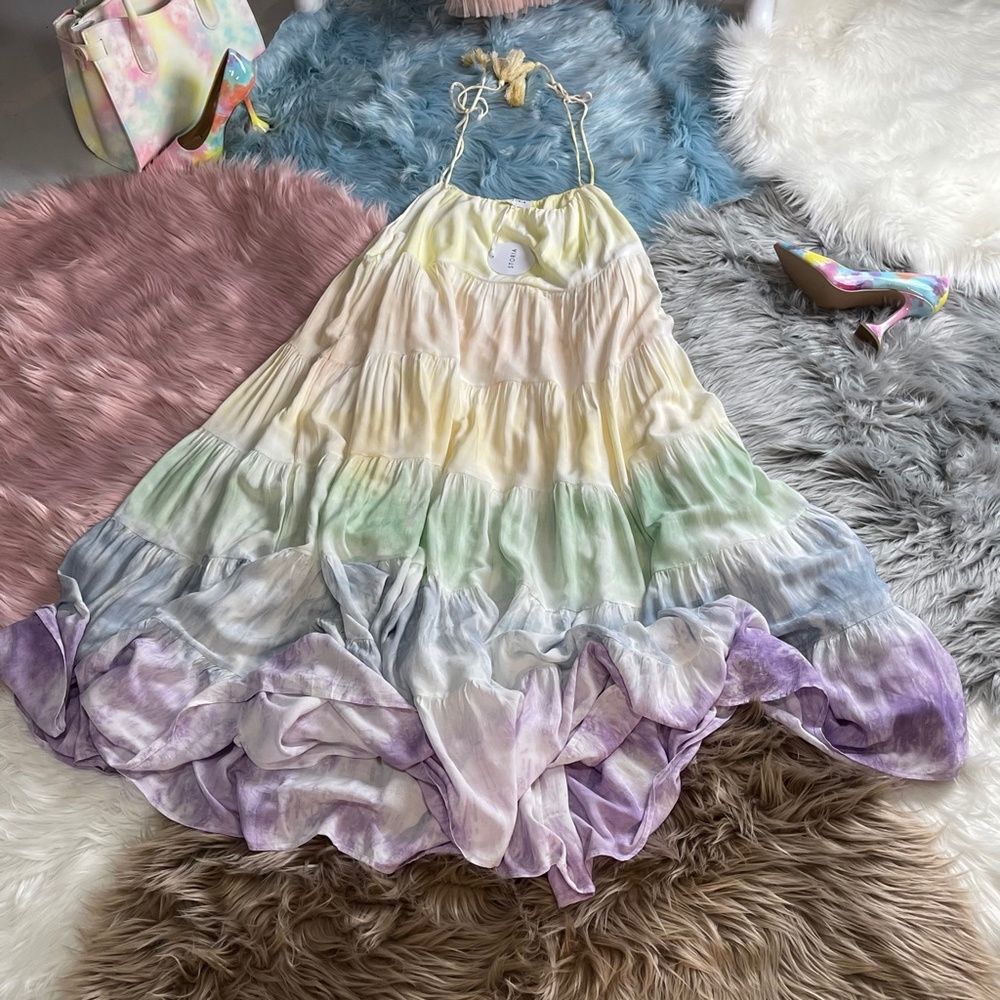 LAST ONE! Storia's MOST POPULAR Pastel Tie Dye Maxi W/TONS of Luscious Fabric - Picture 5 of 16